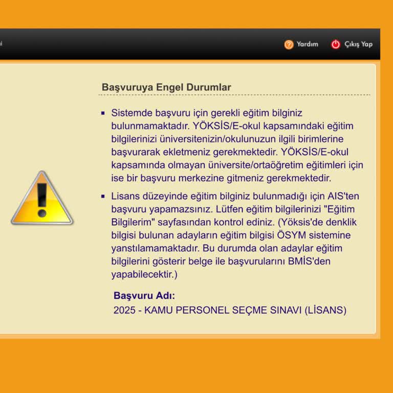 KPSS Başvurusunda Güncel Mezuniyet Bilgisi Sorunu