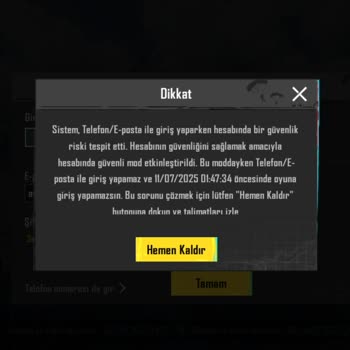 Oyun Dinar Satın Aldığım PUBG Hesabı Boş ve Kilitli Çıktı, Mağduriyetim Giderilmiyor