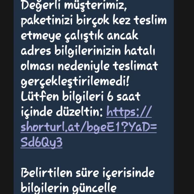 PTT Adına Gelen Sahte Teslimat SMS'ine Dikkat
