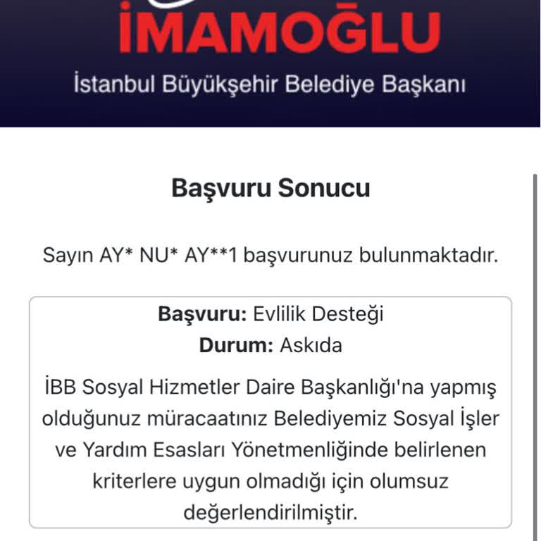 Evlilik Desteği Başvurum Sebepsizce Askıya Alındı