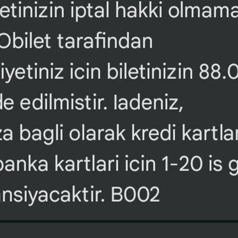 Bilgim Dışında İptal Edilen Biletler Ve Yetersiz İade Süreci