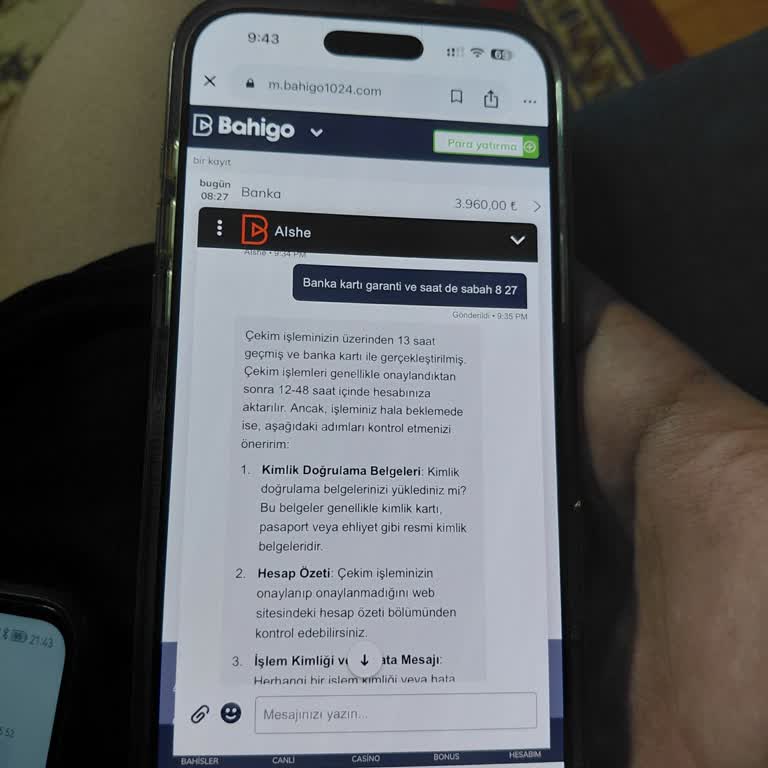 Onaylanan Para Çekme İşlemim 13 Saattir Hesabıma Yatmadı