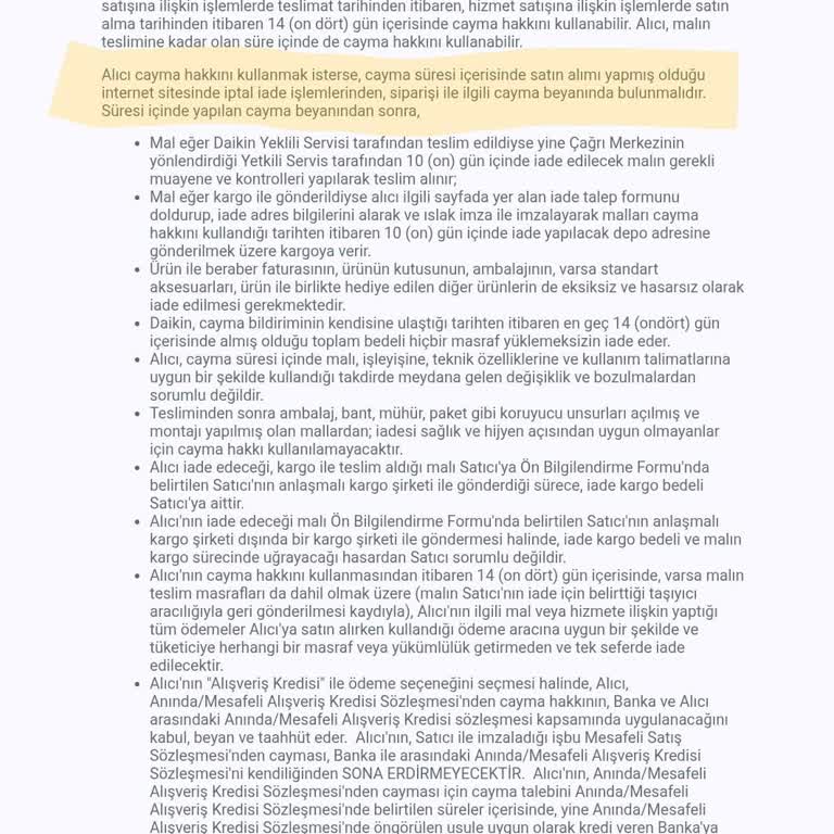 Daikin'den Taksitli Alışverişte Tek Çekim Mağduriyeti Ve İade Engeli