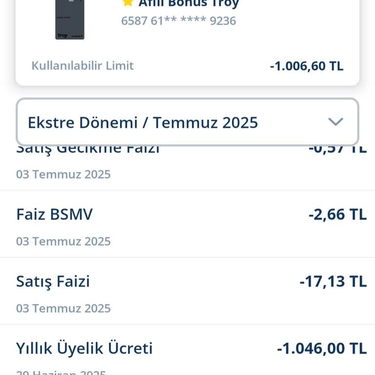 Düşük Limitli Kredi Kartına Yüksek Yıllık Ücret Alınması