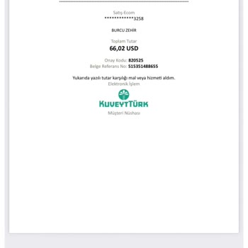 İzinsiz Kredi Kartı İşlemi Ve Acil İade Talebi