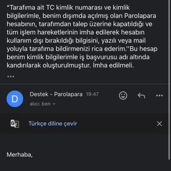 Sahte İş İlanı İle Kimlik Bilgilerimin Kötüye Kullanılması Ve Parolapara Hesabı Açılması