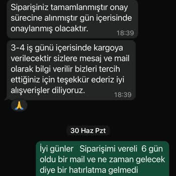 Trendyolda Bahçe Takımı Siparişim Sonrası İletişim Kurulamıyor 6500 TL Kayıp