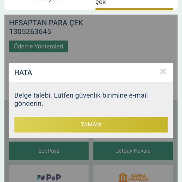 Para Çekim Talebim Belgeler Gönderildiği Halde Onaylanmadı Mağdurum