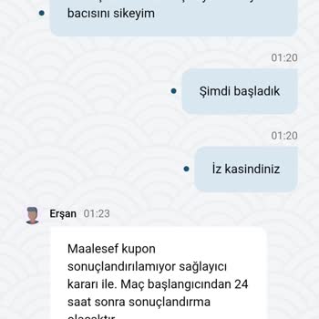 Kazanan Kuponum Site Tarafından Kaybetti Olarak Değiştirildi