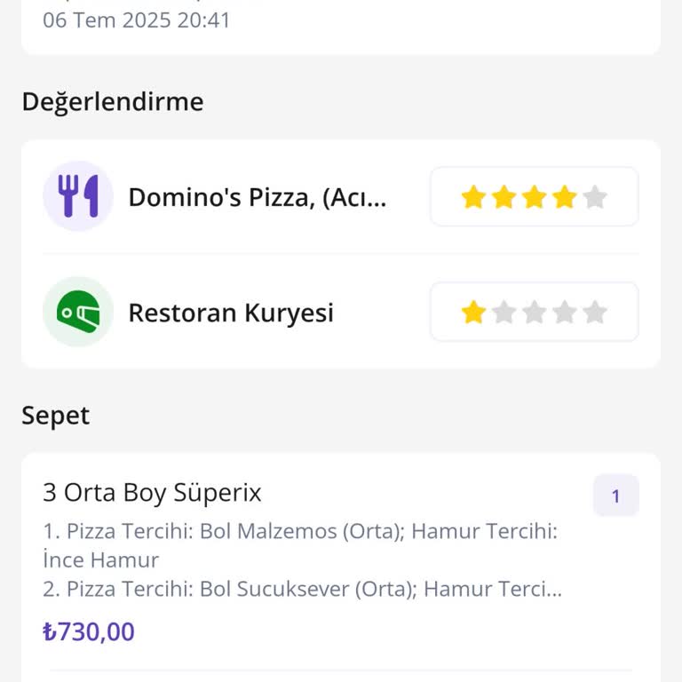 Soğuk Ve Geç Gelen Pizza Hayal Kırıklığı Yarattı