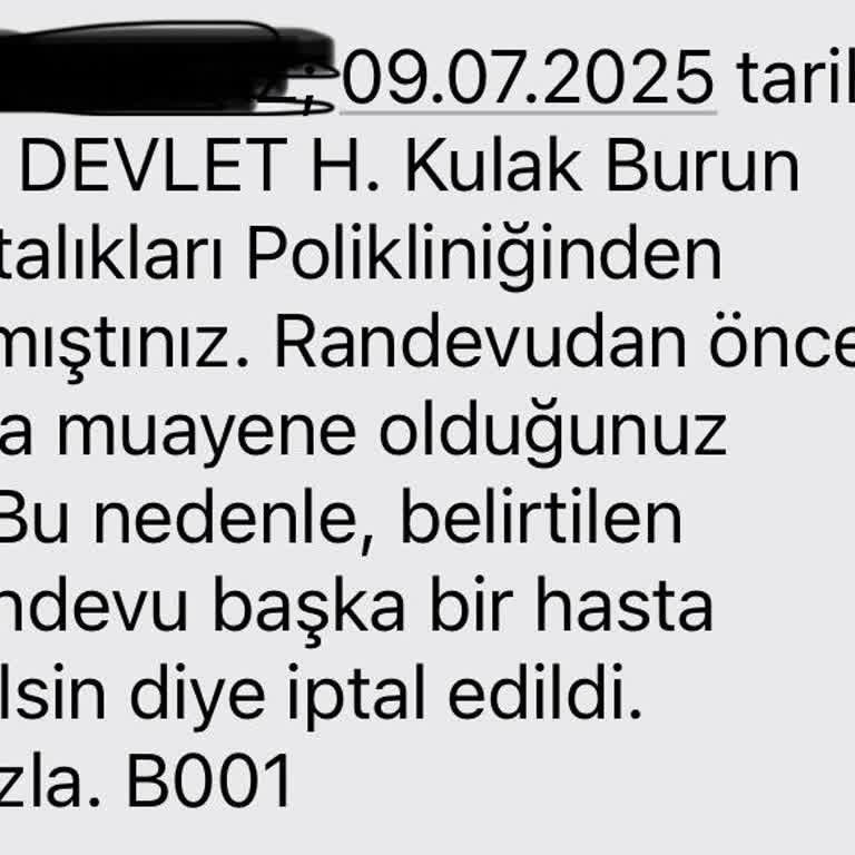 Randevumun Sebepsizce İptal Edilmesi Ve Doktor Tercihime Müdahale