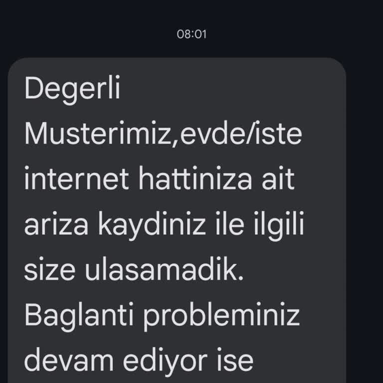 Arıza Kaydı Açılmadan İnternet Kopma Sorunum Çözülmüyor