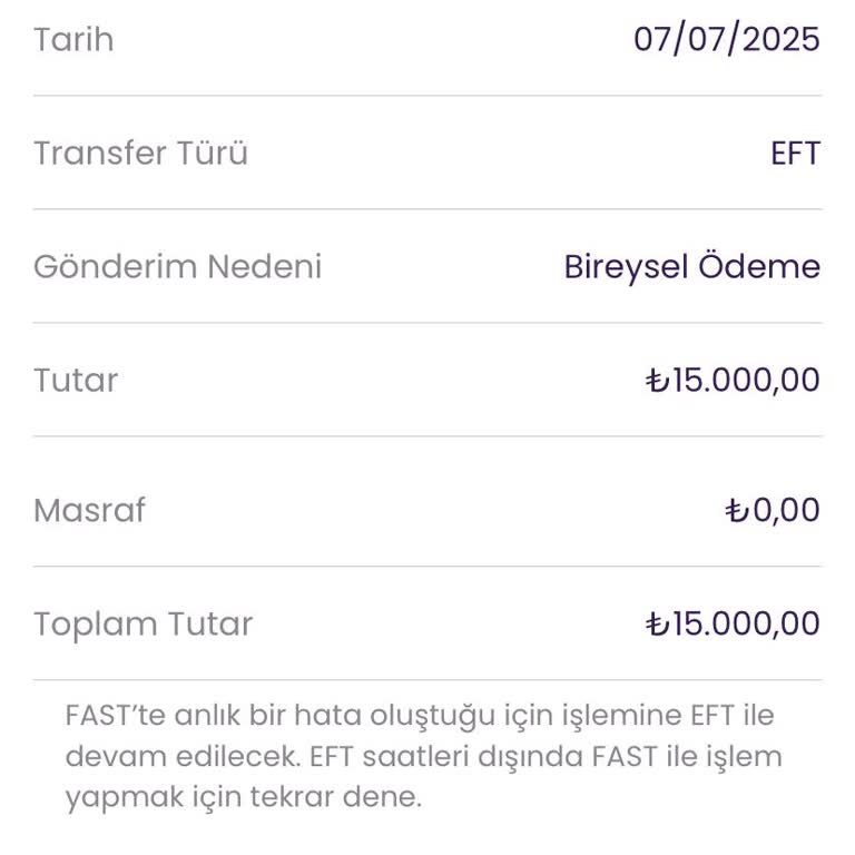 Uygulamada Sürekli Hata: İşlemlerim Gerçekleşmiyor