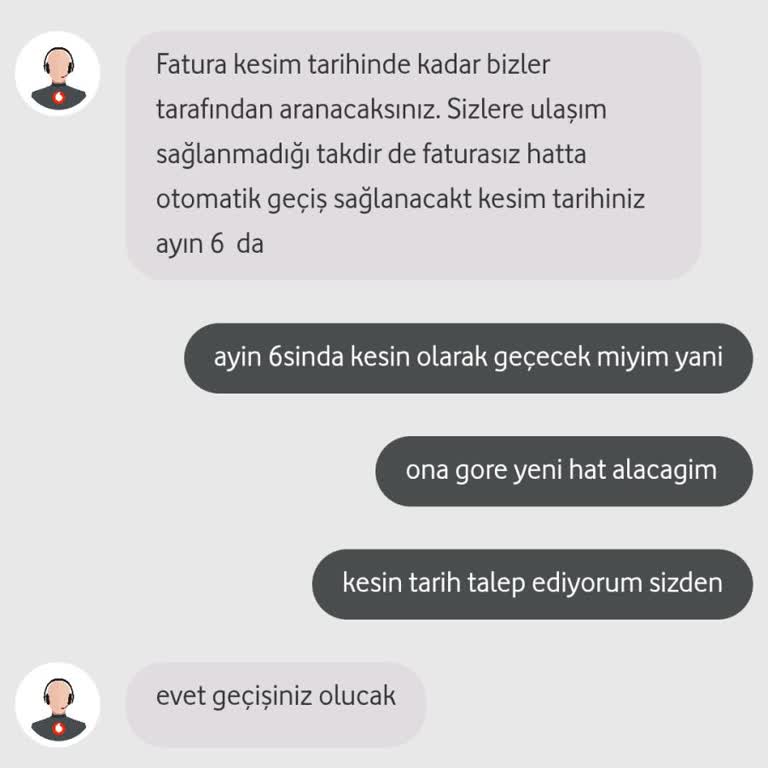 Vodafone'da Faturasız Hatta Geçişte Yaşanan Sorun Ve Müşteri Hizmetlerine Ulaşılamaması