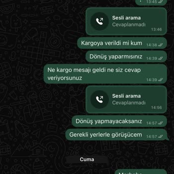 Sipariş Sonrası İletişimsizlik Ve Kargo Gönderilmemesi