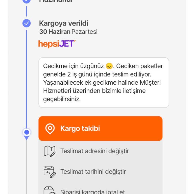 Hepsiburada Siparişim Günlerdir Aktarma Merkezinde Bekliyor
