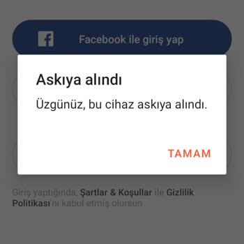 Hornet Uygulamasında Haksız Cihaz Askıya Alınması