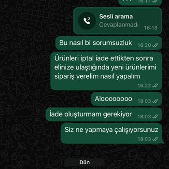 Ürün Değişimi İçin İletişim Sorunu Yaşıyorum