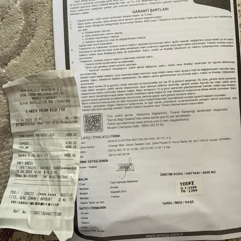 Arnica Köpüklü Kahve Makinesi Ve Yetersiz Müşteri Hizmeti