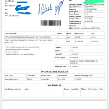 Dyson Airwrap İçin Servis Hakkım Etikete Bağlı Olarak Reddedildi