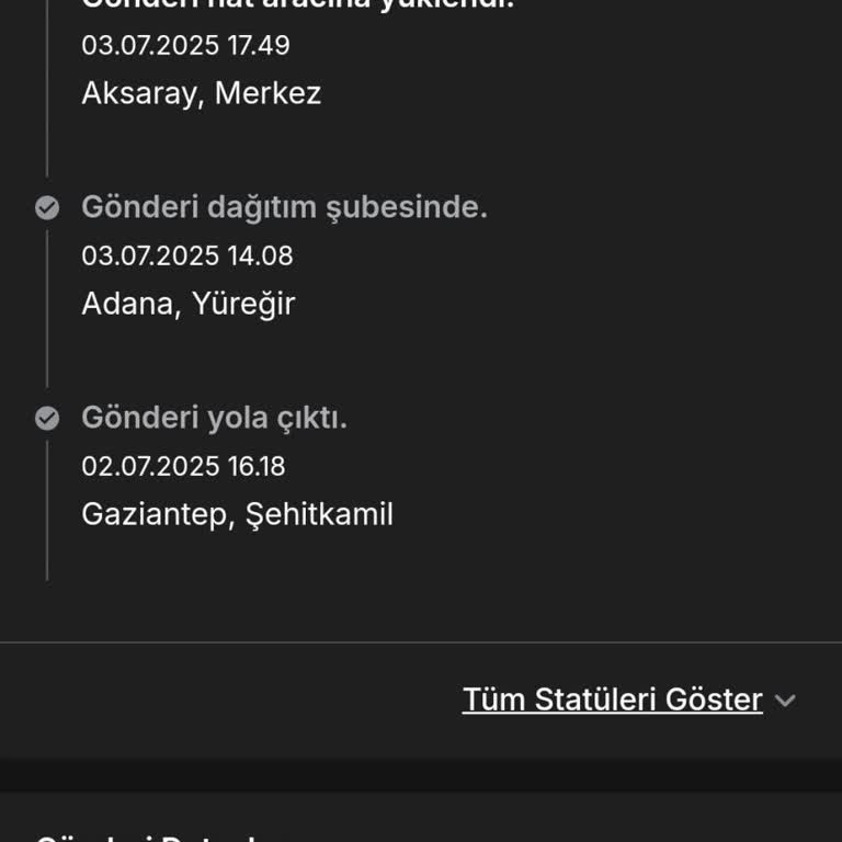 Kargom Adana'dan Aksaray'a Kayboldu, Mağduriyetim Giderilsin!