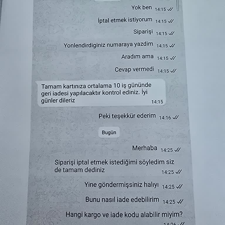 Sipariş İptaline Rağmen Kusurlu Ürün Gönderimi Ve Firma Yetkilisinin Hakareti