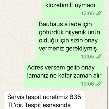Yeni Alınan Klozet Kapağı Sürekli Yerinden Çıkıyor, Servis Ücreti Yüksek