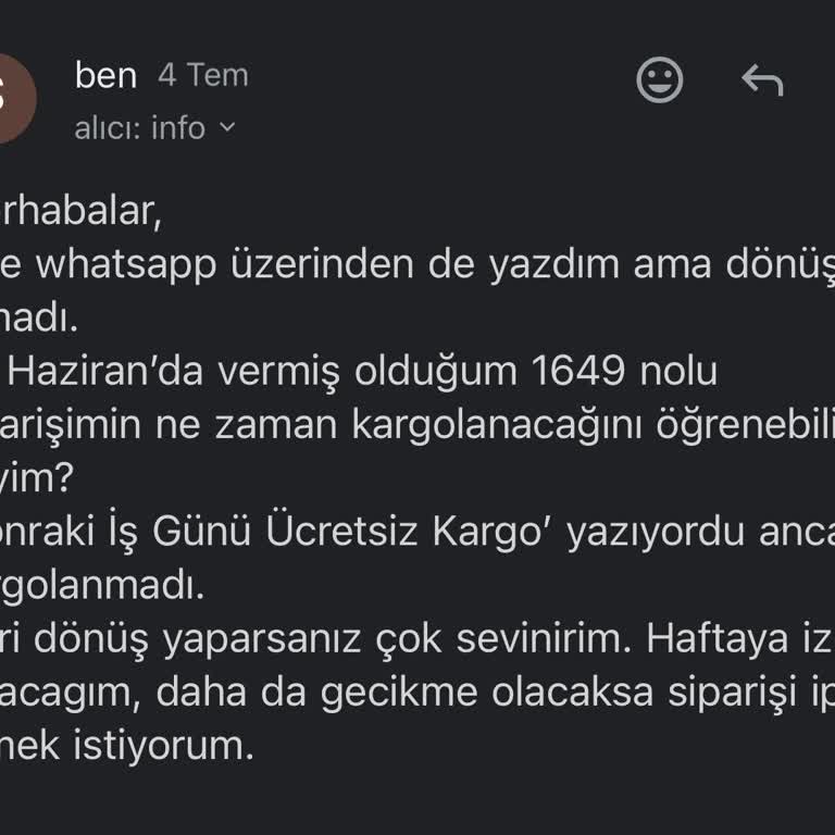 Karosh Mücevherat Beklediğim Ürünüm Kargolanmadı