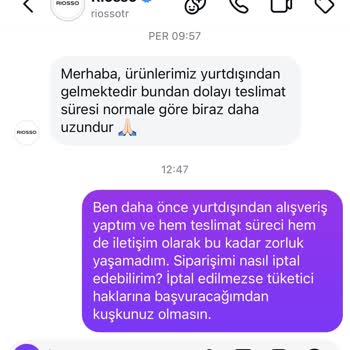 Online Siparişimde Bilgi Eksikliği Ve İletişim Sorunu Yaşıyorum