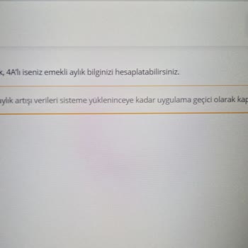 E-Devlet | Turkiye.gov.tr 4a Emekli Maaşı Hesaplama Şikayeti