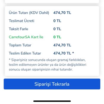 Carrefour SA Uygulamasında Alışveriş Sonrası Fazla Para Çekildi İade Yapılmadı