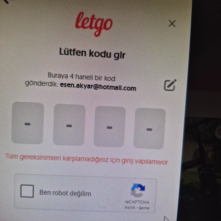 Letgo Giriş Sorunu: Kod Girilmesine Rağmen Hesaba Erişim Sağlanamıyor