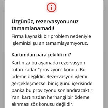 Rezervasyon Oluşmadan Para Çekildi, İade Yapılmıyor
