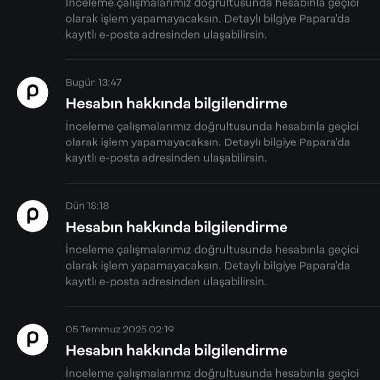 Papara Hesabım Bir Aydır Kapalı Paramıma Ulaşamıyorum Müşteri Hizmetleri Çözüm Sunmuyor