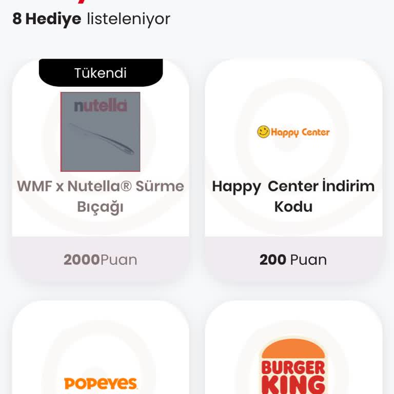 Nutella Uygulamasında Puanlarla Hediye Alamamak Büyük Hayal Kırıklığı