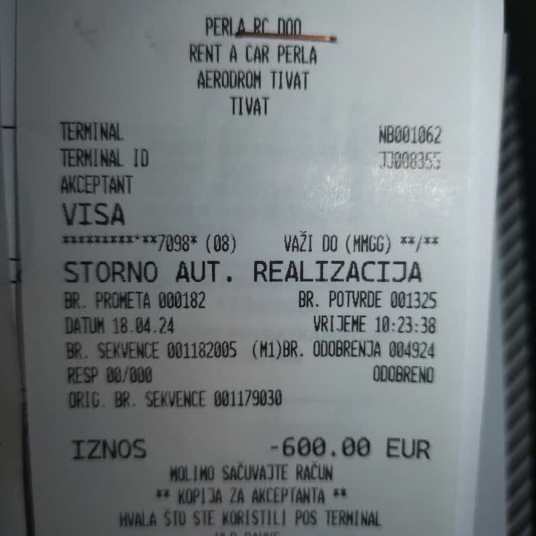 Enterprise Tivat blockiert meine Kaution, nach 3 Wochen immer noch kein Geld zurück!