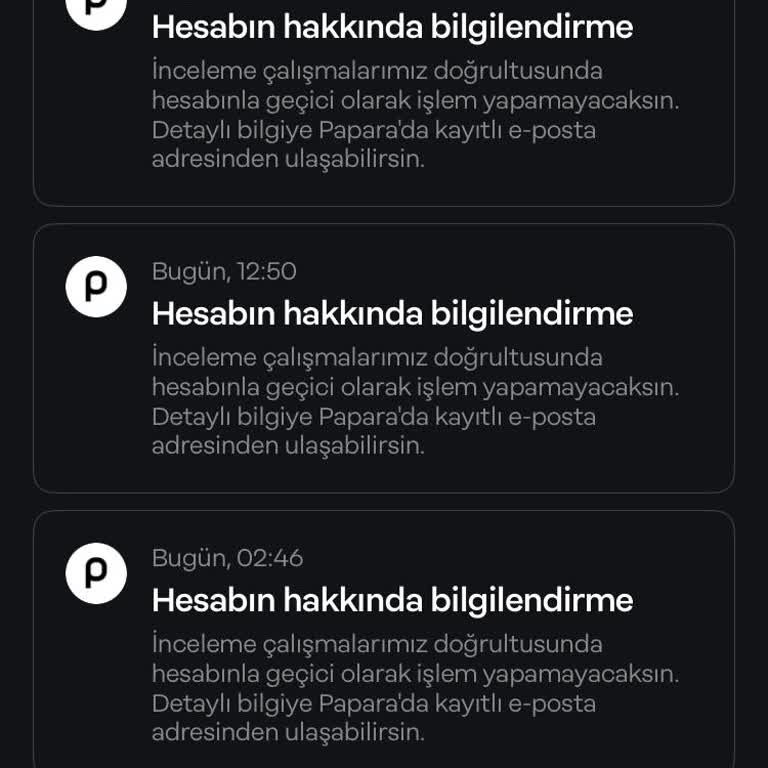 Papara Hesabım Uzun Süredir İncelemede, Mağdurum