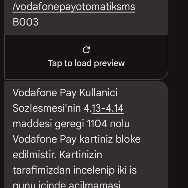 Vodafone Pay Kartım Yüksek Tutarlı İşlem Sonrası Bloke Edildi Acil Çözüm Bekliyorum