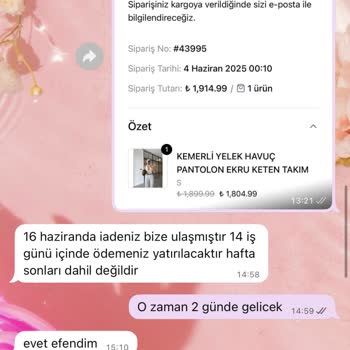 İade Sürecinde Gecikme Ve Yanlış Beden Gönderimi Mağduriyeti