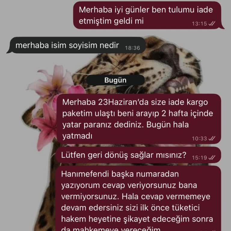 İadem Yapılmadı İletişim Kuramıyorum