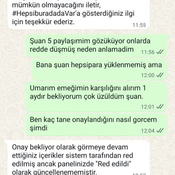 Hepsipara Ödemem Yapılmadı Paylaşımlarım Reddedildi