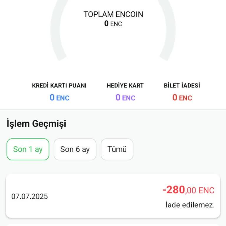 Bilet İptalinde Para İadesi Yerine Encoin Sorunu