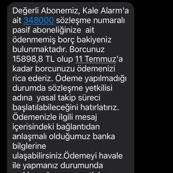 Kale Alarm Söküm İşlemi Ve Haksız Borçlandırma Mağduriyeti