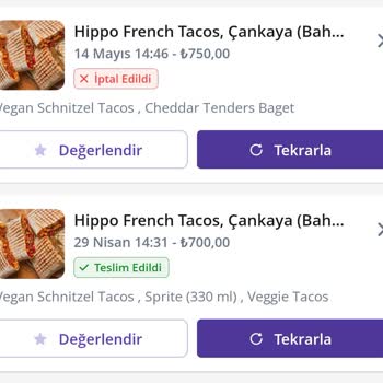 Getir Yemek'te Sipariş İptali Ve Yetersiz Canlı Destek Deneyimi