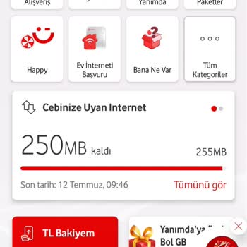 Vodafone Onaysız 250 MB İnternet Paketi İçin 59 TL Ücret Şoku