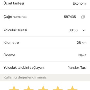 Yandex Go'da Taksimetre Ve Uygulama Ücret Farkı Çözülmüyor