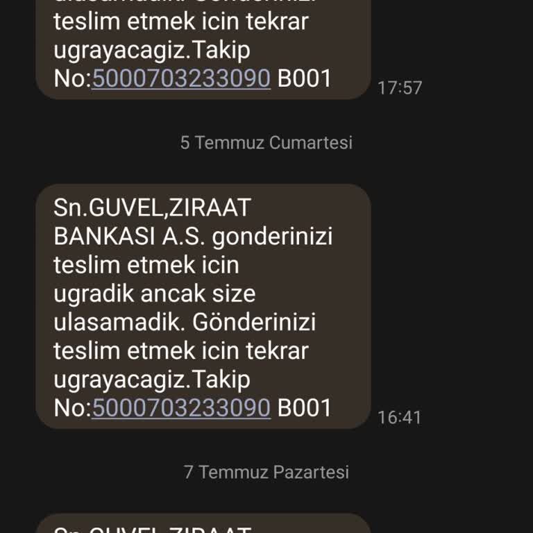 Kuryenet Kart Teslimatında Sürekli Mağduriyet Yaşıyorum