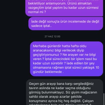 Sipariş İptalinden Sonra Ücret İadesi Yapılmıyor İletişim Yok