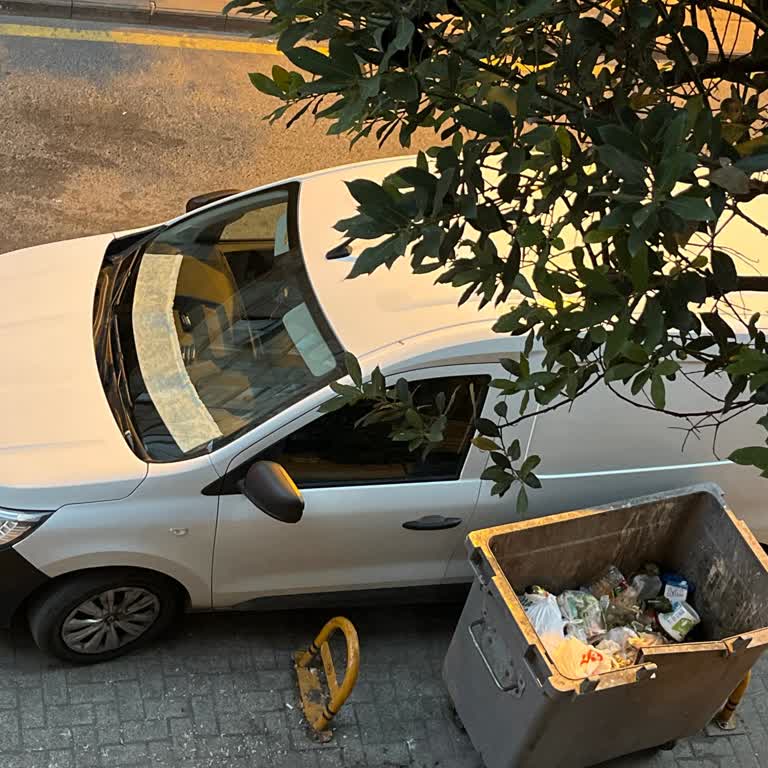 Çöp Konteynerinin Önüne Park Edilen Araçlar Nedeniyle Çöp Toplama Sorunu