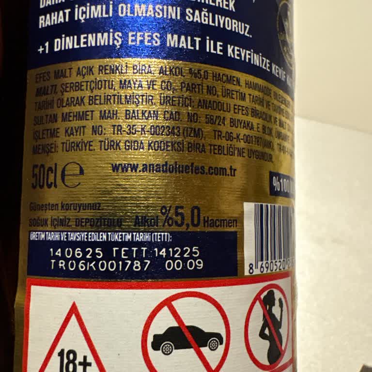 Efes Malt Birada Tat Bozukluğu Ve Üretim Partisi Sorunu